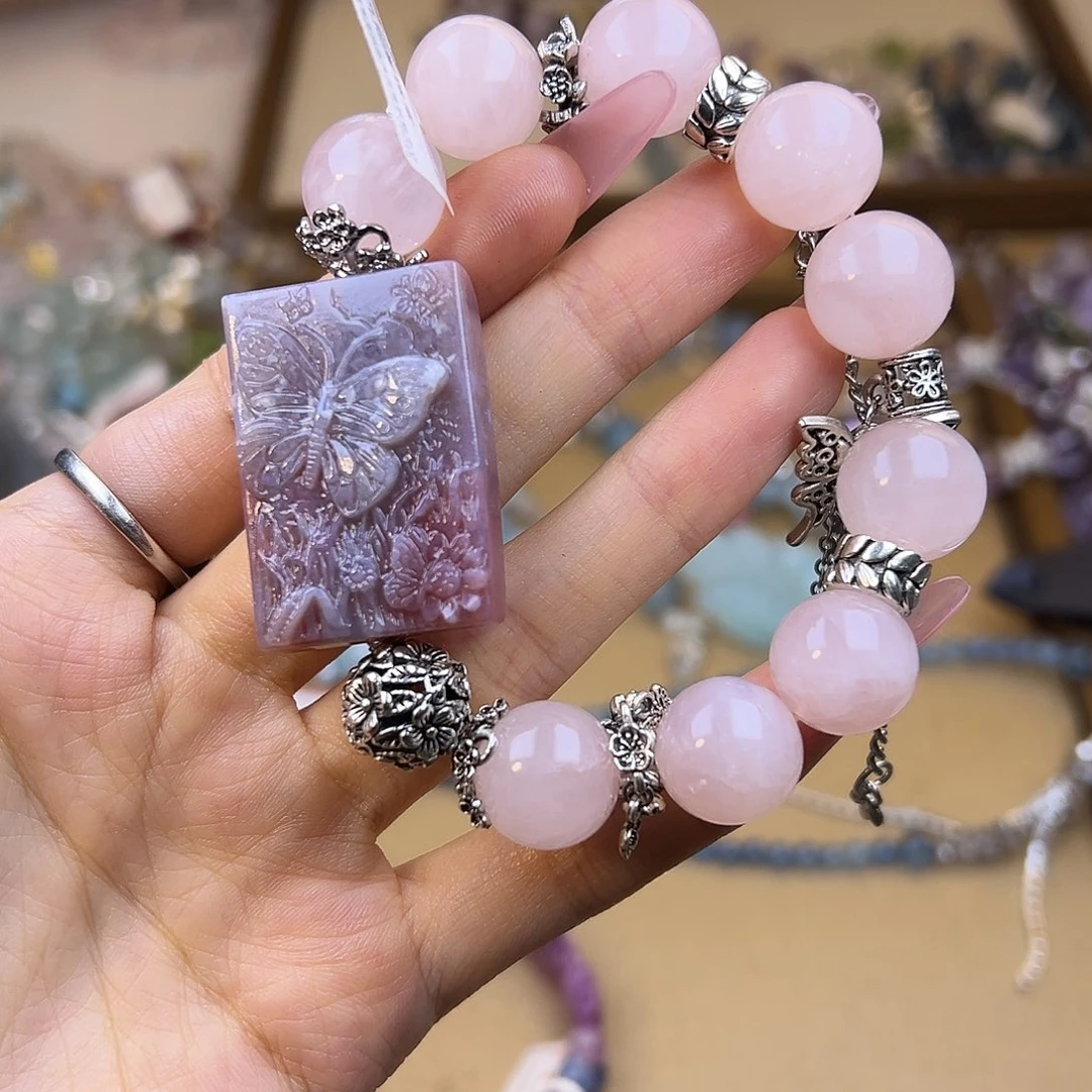 麻***驼水晶合金手串水晶