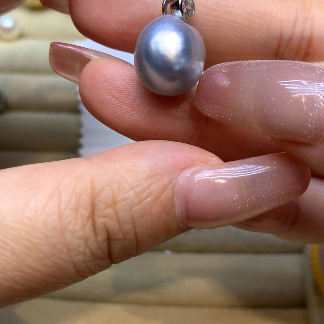 颈饰银S925镶嵌海水珍珠