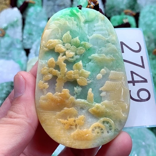 翡翠未镶嵌吊坠(不含链)