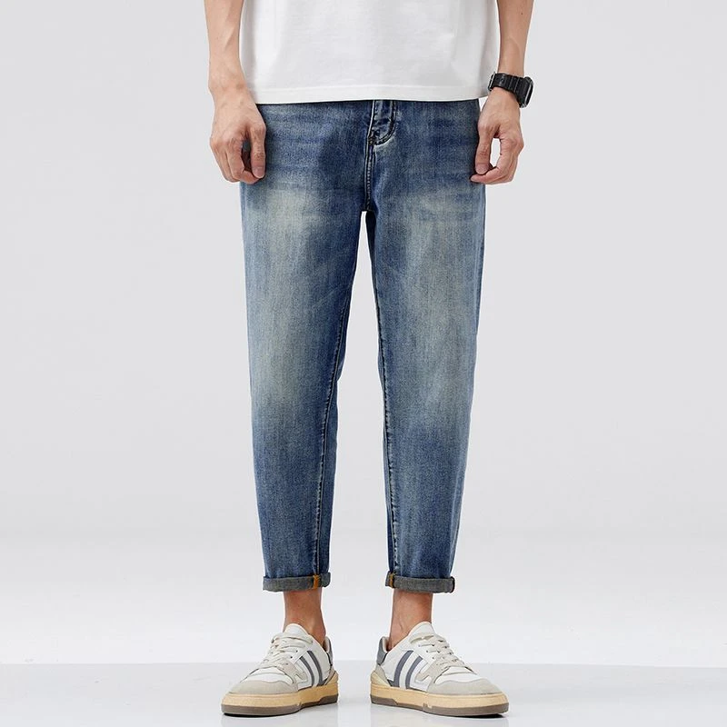 【八分/九分】2024秋冬新款弹力小脚裤男百搭韩版潮流休闲