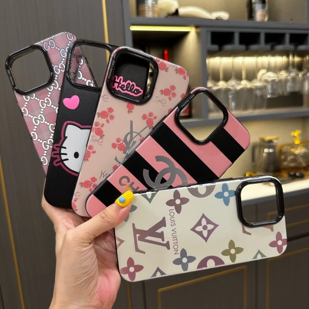 【IMD材质】ins轻奢大牌潮款iPhone16/13手机壳苹果防摔硬背软边