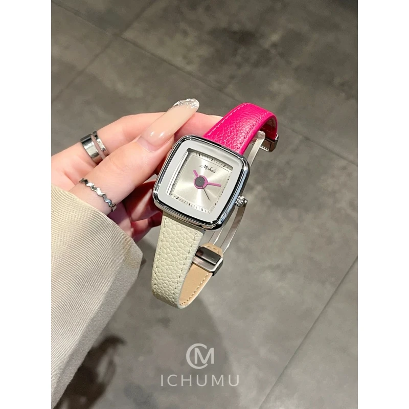 ICHUMU手表女时尚个性潮流简约小众高级感方形皮带表磁吸扣上班族