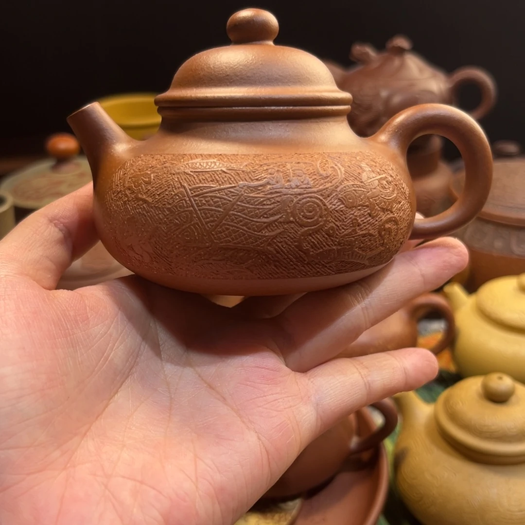 茶壶紫砂黄降坡容天180cc河伯