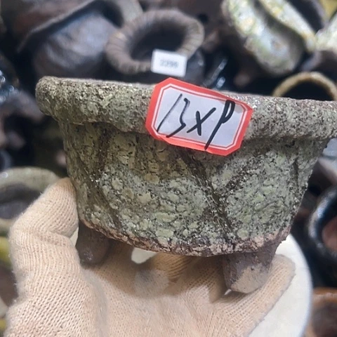 儿***粗陶花盆手工花盆制作