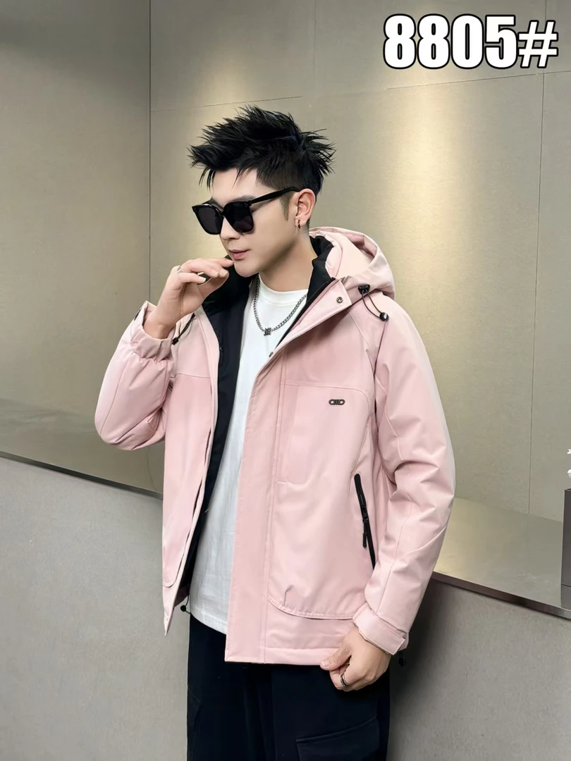 冬季时尚加厚保暖连帽冲锋衣羽服8805