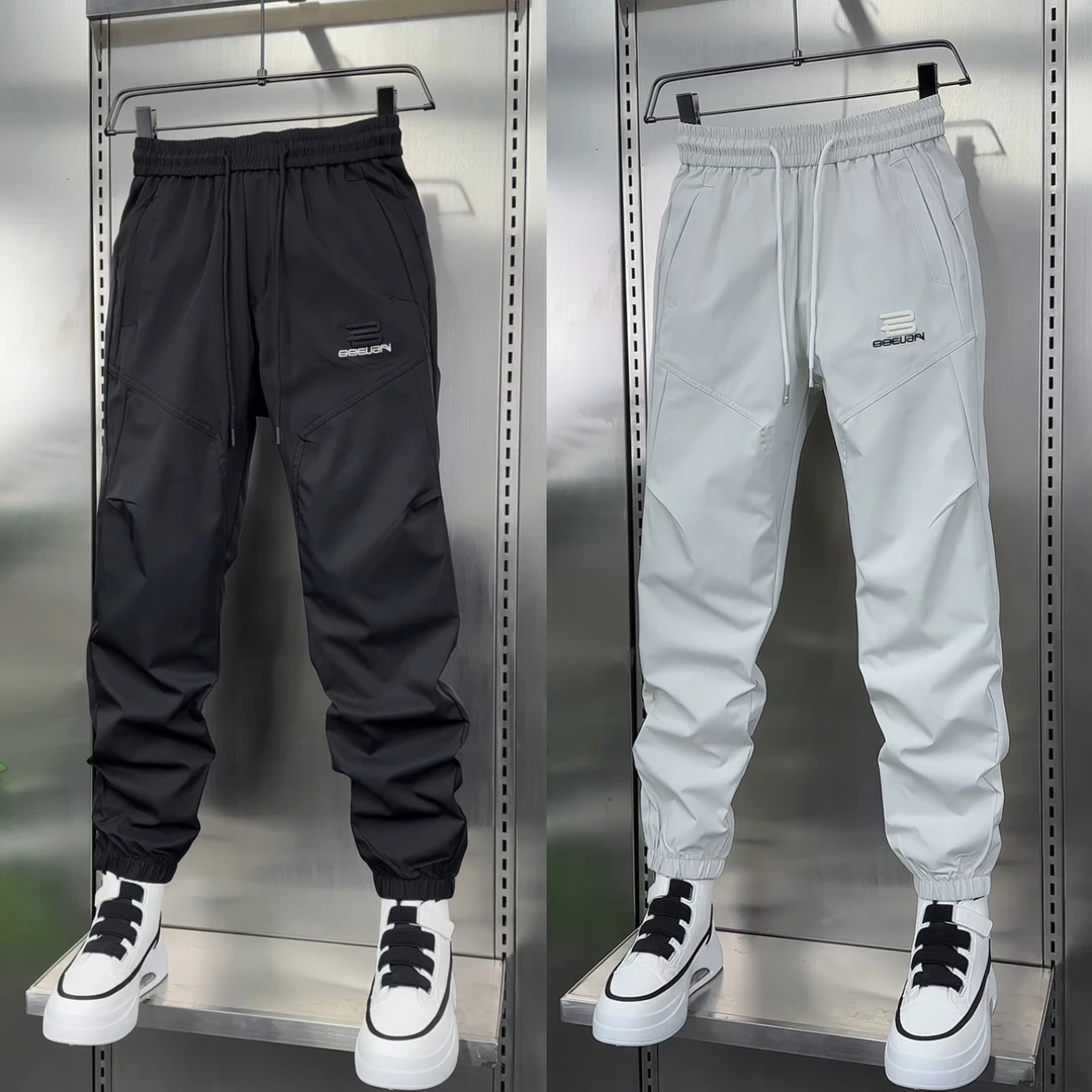 【时尚百搭】春夏新款夏季潮牌束脚裤男士痞帅舒适宽松薄款长裤裤子