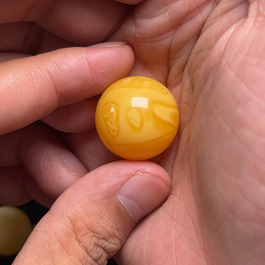 琥珀未镶嵌裸石蜜蜡焦皮黄花蜡22.5