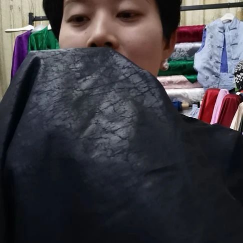 蚕丝3米龟文香云纱布料黑