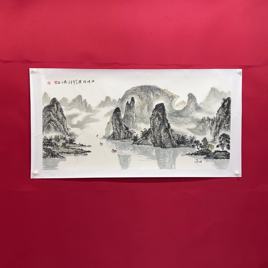 一***衫国画潘卫平老师四尺整张精品