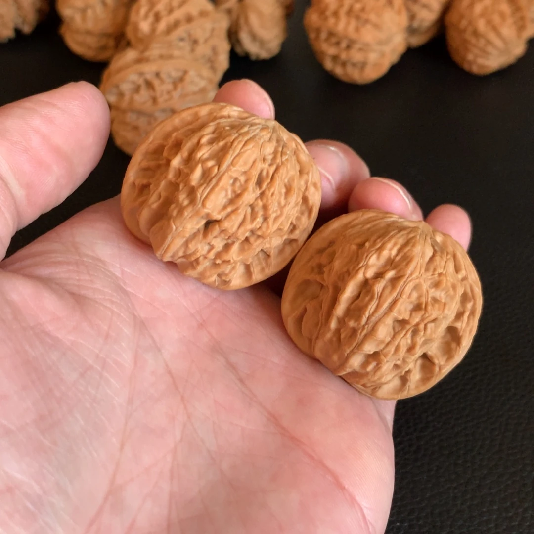 文玩核桃把件磨盘38练手