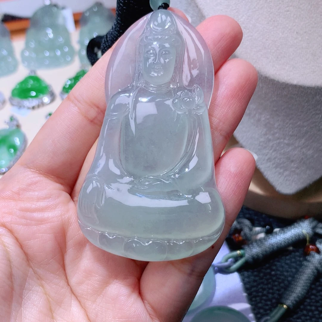 颈饰未镶嵌翡翠素衣74*43*6.2