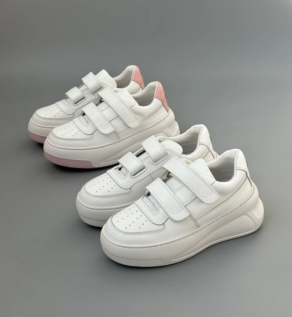魔术贴厚底增高小白鞋女秋季时尚百搭休闲运动板鞋
