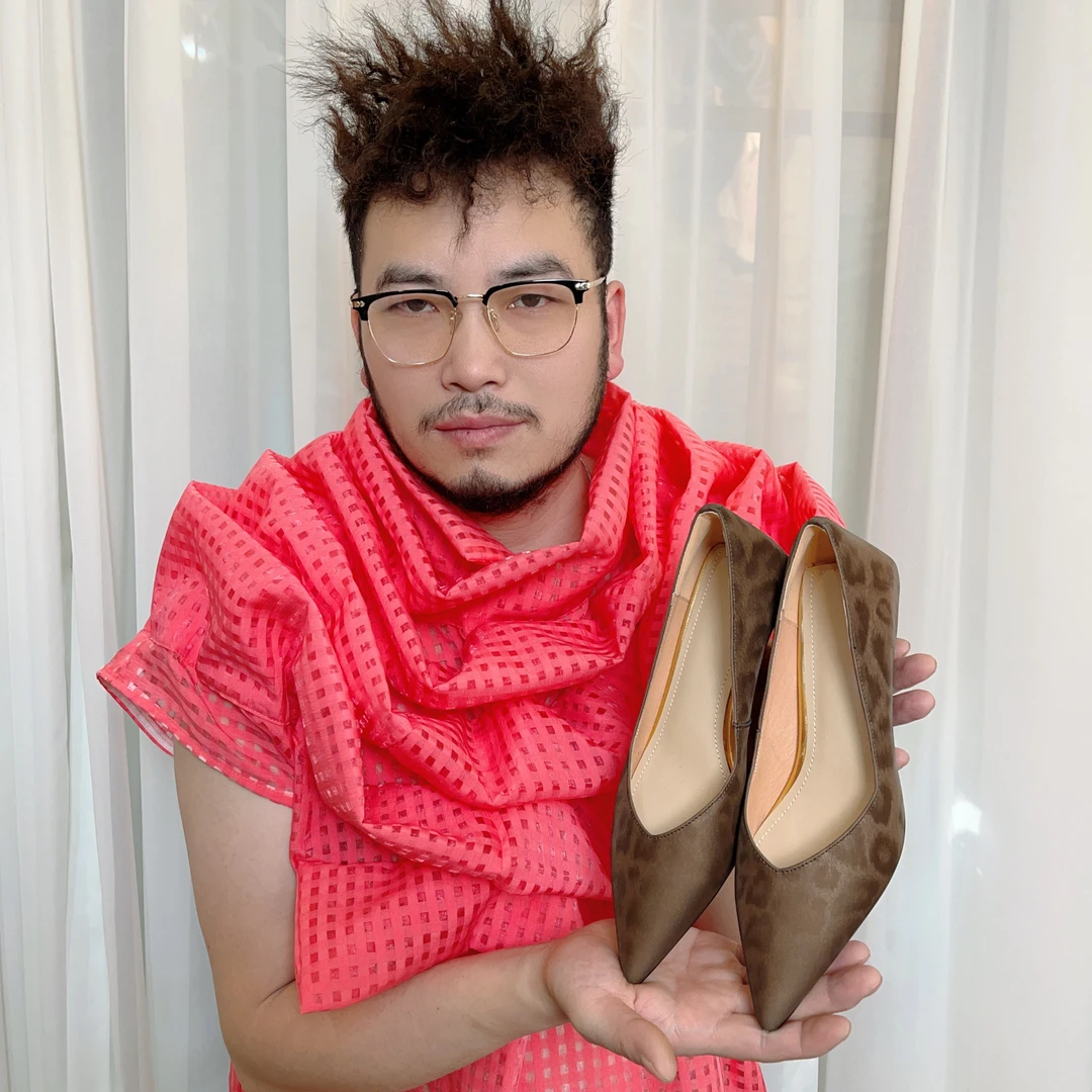 【艾琪】跟高3.5cm 欧美复古气质单靴简约单鞋通勤百搭女尖头口单鞋