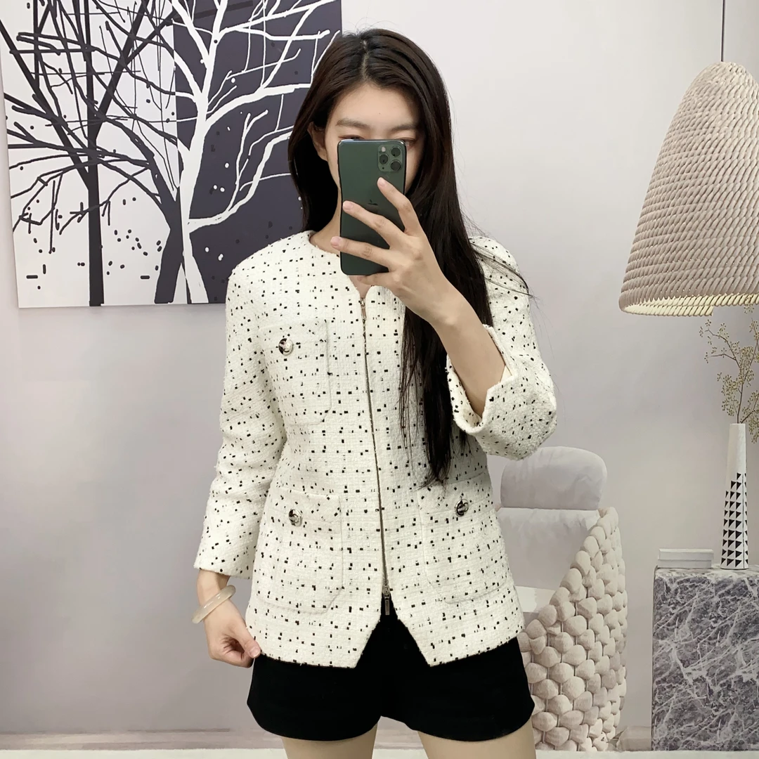 99新 Chanel/香奈儿 麦殿/小香风外套白色/240203XLHDY04