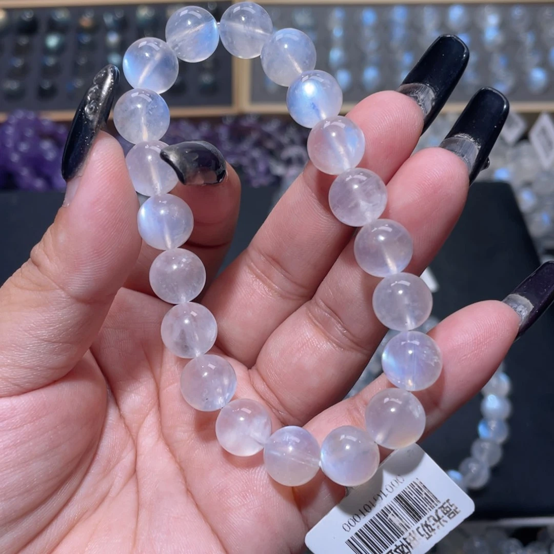 媛***媛手链未镶嵌长石蓝月光手链10mm