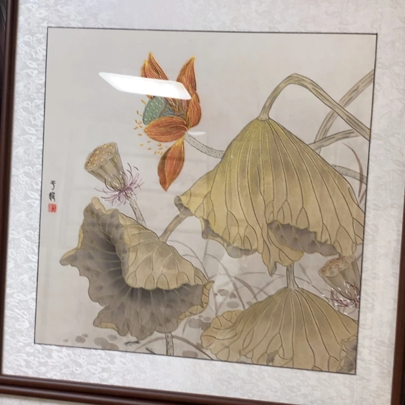 【闪购商品】国画手绘国画工笔带框62.62