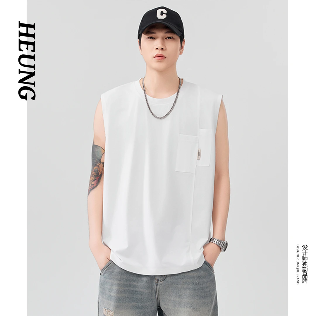 新款清凉运动背心男士夏季潮牌休闲宽松健身坎肩青少年打底衫