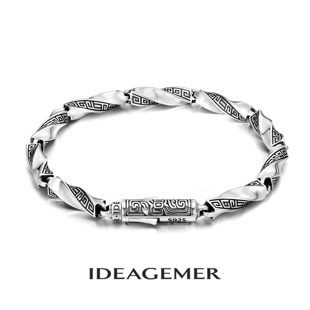 ideagemer 925银手链 莫比乌斯手链男士小众轻奢痞帅高级