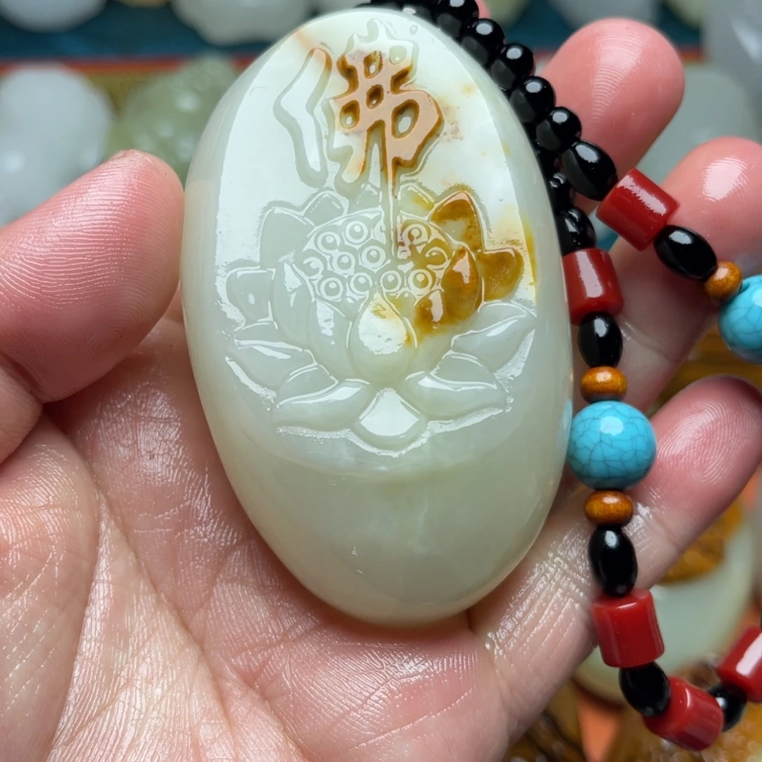 石材天然方解石手把件不退换