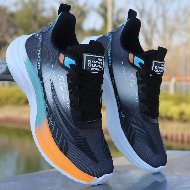 鞋子男新款网面透气休闲运动鞋青少年百搭轻便软底防滑跑步男士鞋