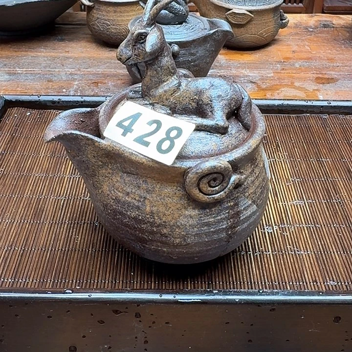 纯手工制作粗陶茶具