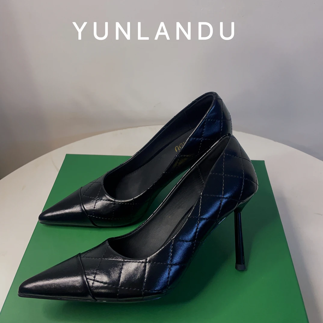 2026黑色尖头高跟鞋细跟高级感气质法式通勤单鞋