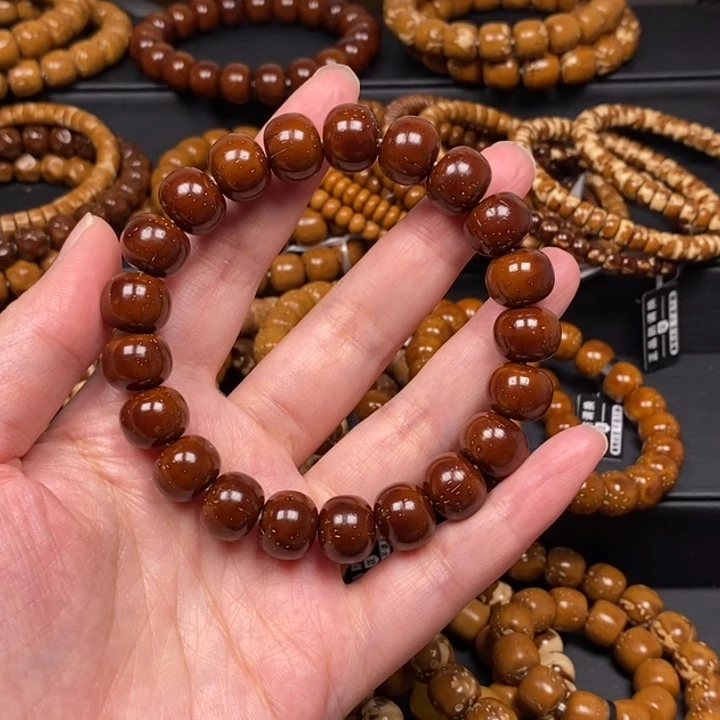 手串紫金鼠实心算盘珠尺寸12.7