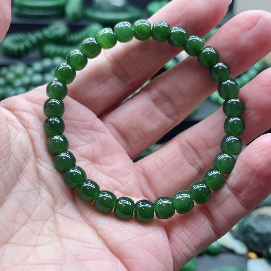 和田玉（碧玉）未镶嵌手链