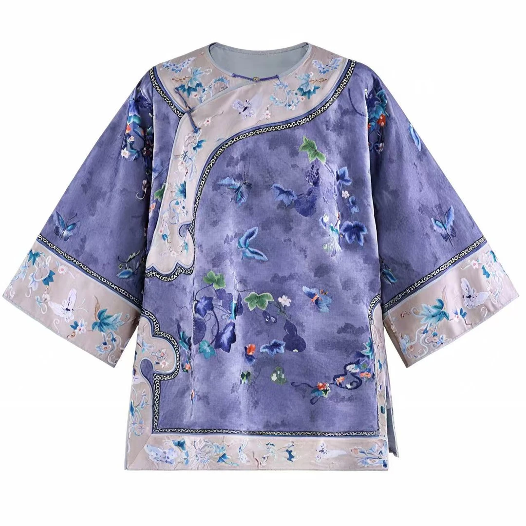 【传承/九紫离火】25年早秋必入单品桑蚕丝满绣太太服WT2025062801