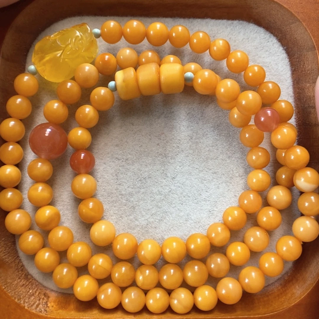 未镶嵌蜜蜡手串蜜蜡手串