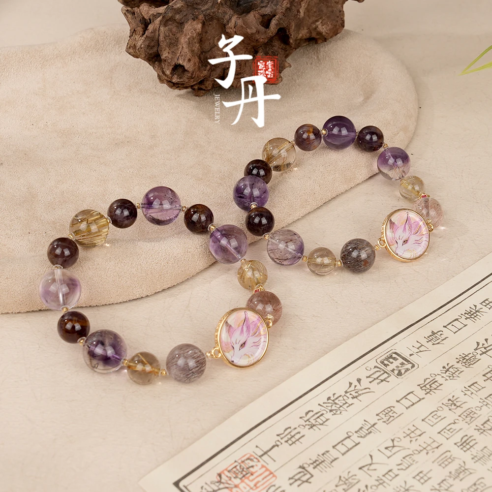 【蜜棠二店】18K紫超七凤九手串（多样性发/发一串）B3-317