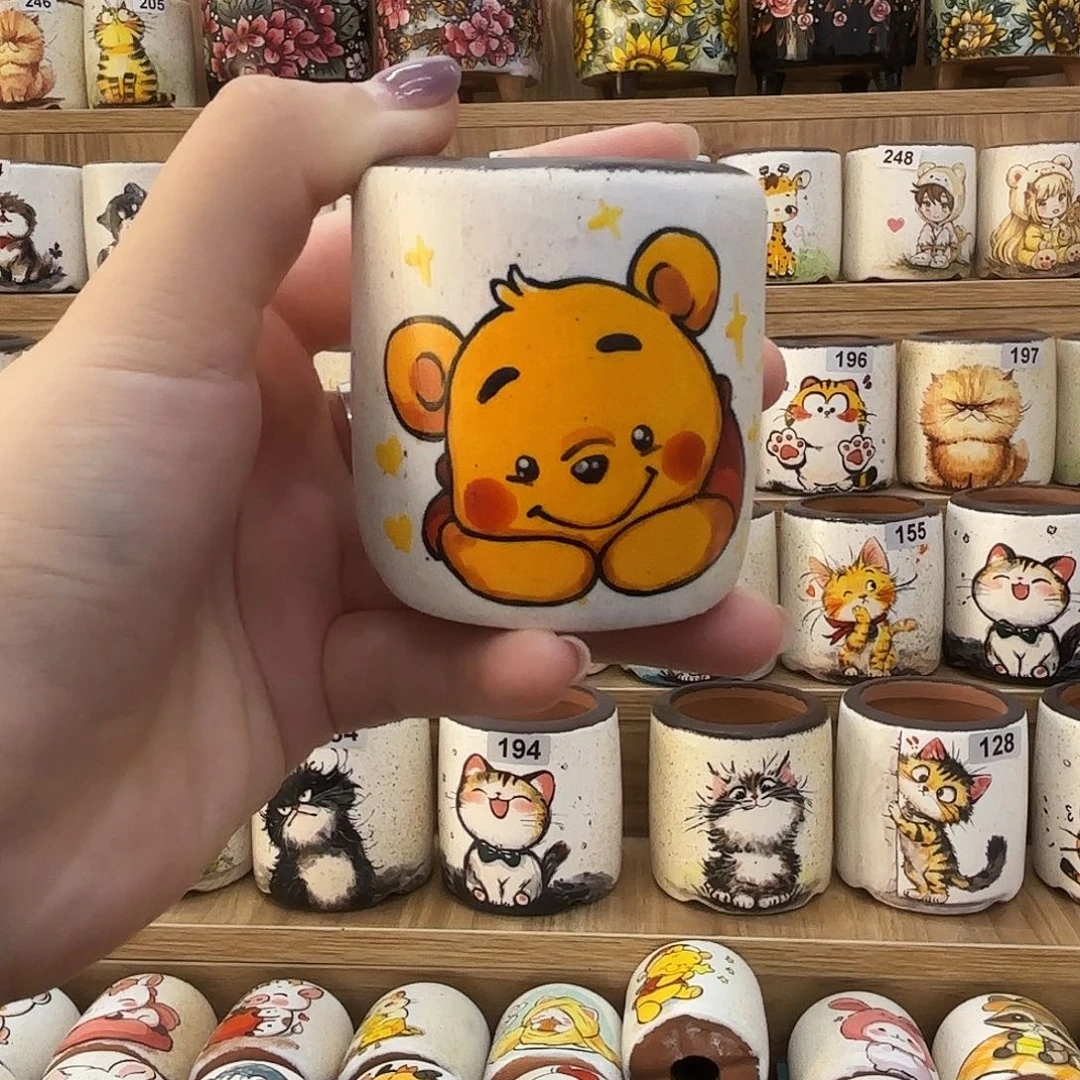 133445566777手绘花盆