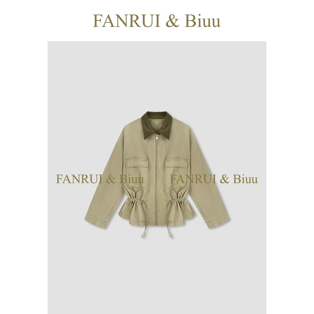FANRUI/泛芮「贝贝biuu」立领收腰显瘦洋气高级感风衣外套女B18281