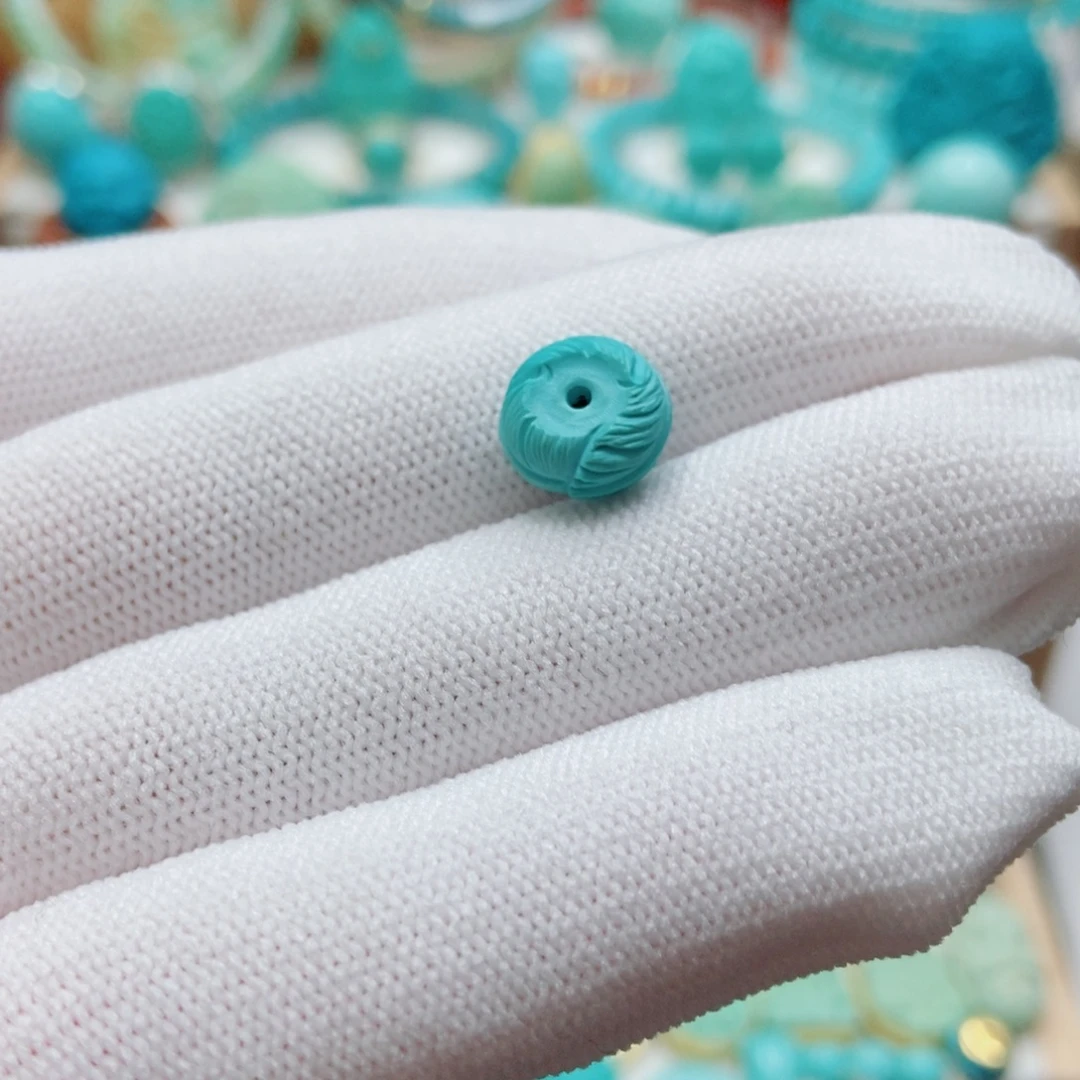 绿松石未镶嵌羽毛扣