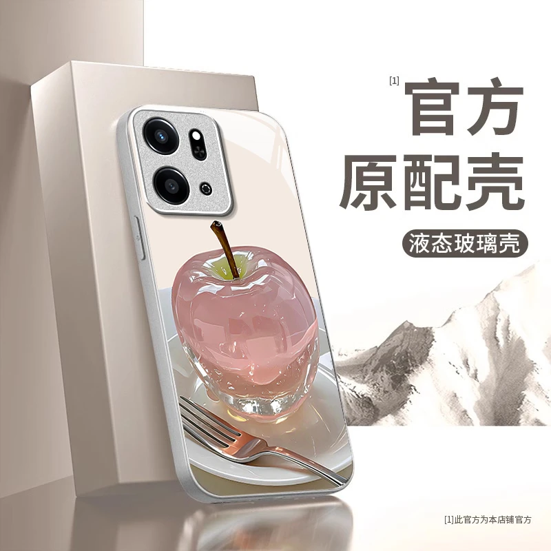 适用荣耀Play9T手机保护壳Honor金属漆Play7T玻璃Play6Tpro带挂绳