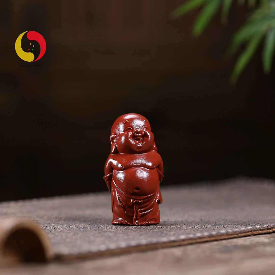 可爱弥勒茶宠 茶器茶具 宜兴茶玩摆件