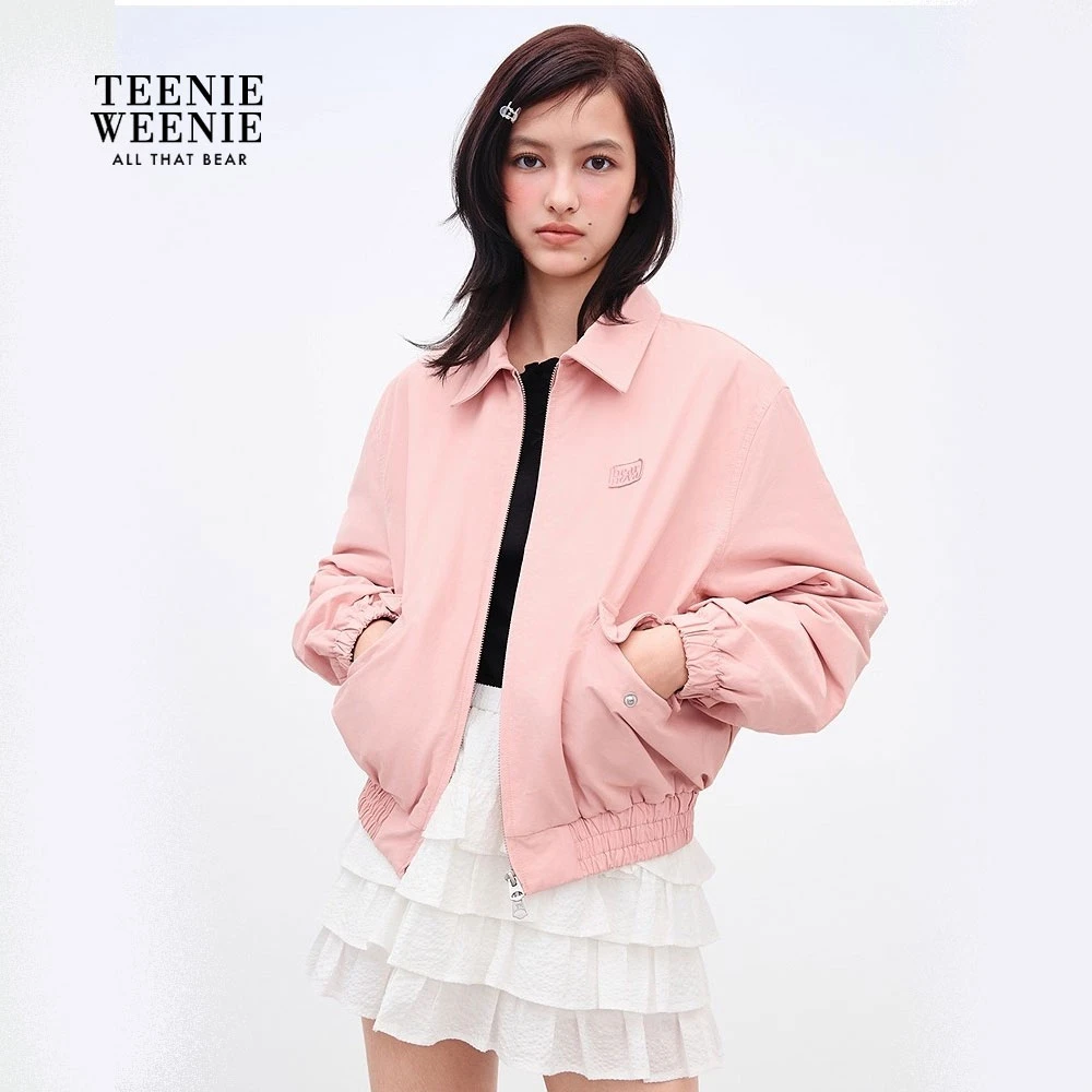 TEENIEWEENIE bearnova25冬新款气质翻领工装感棉服YTJP254TB1B