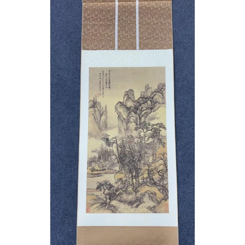 聿画家清.王翚《仙山楼观》馆藏级高清微喷复刻工艺装饰