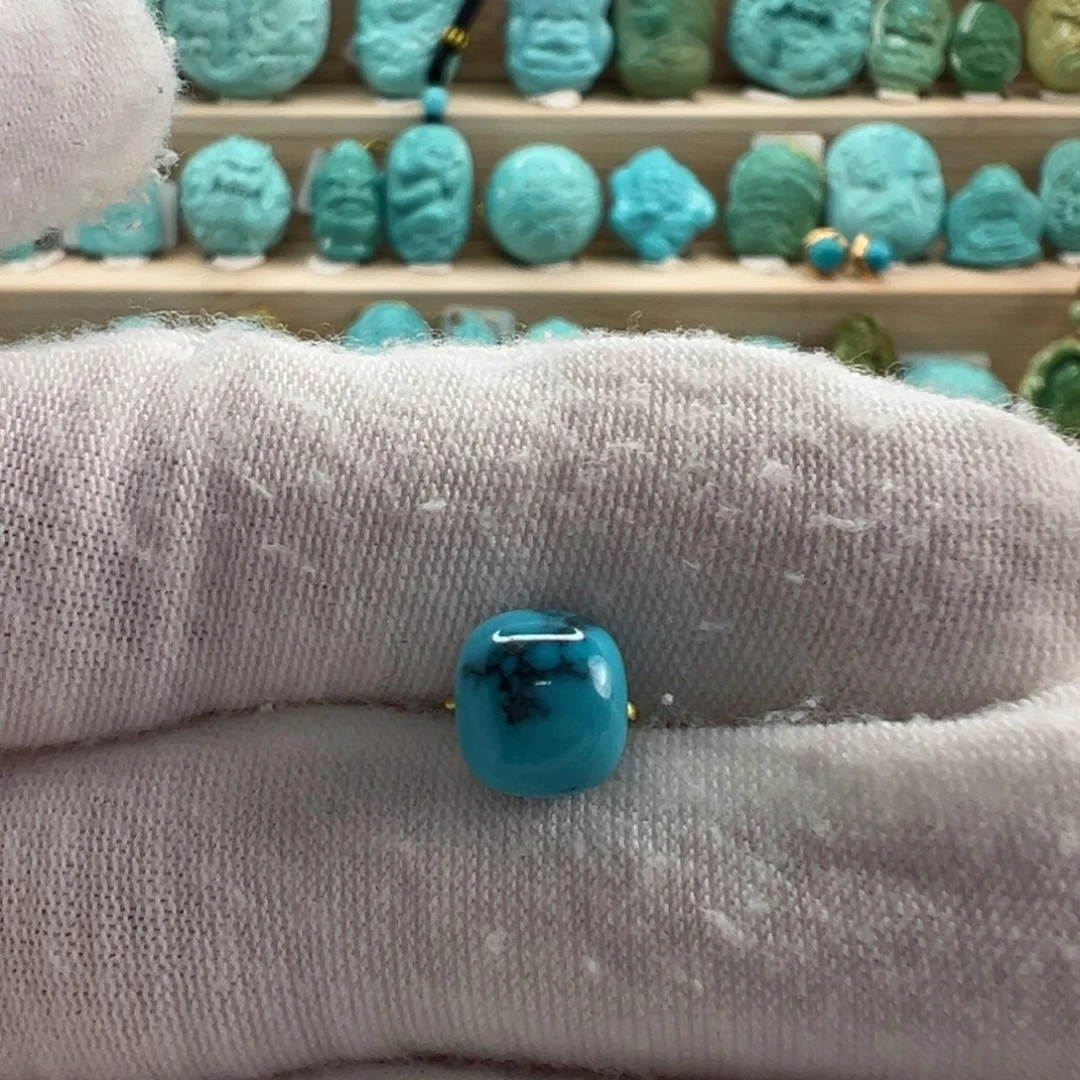 未镶嵌绿松石老型珠8x7.2mm