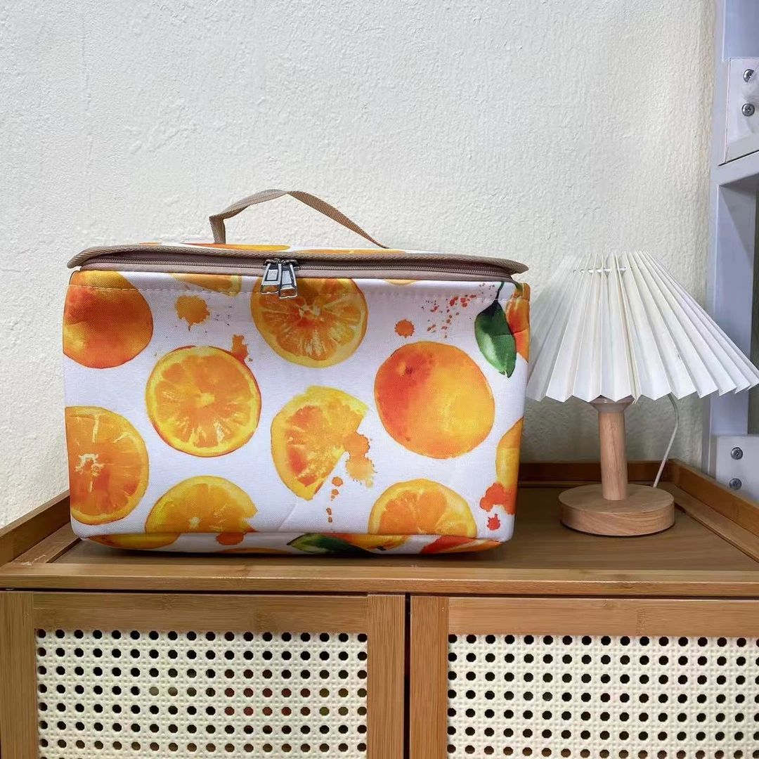 【35X25X20高】小橙子（带盖带钢圈）拉链款微瑕二十升内衣收纳筐储物