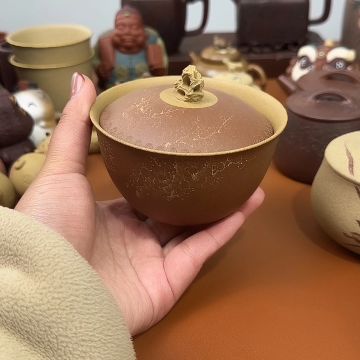 宜兴紫砂盖碗盖碗