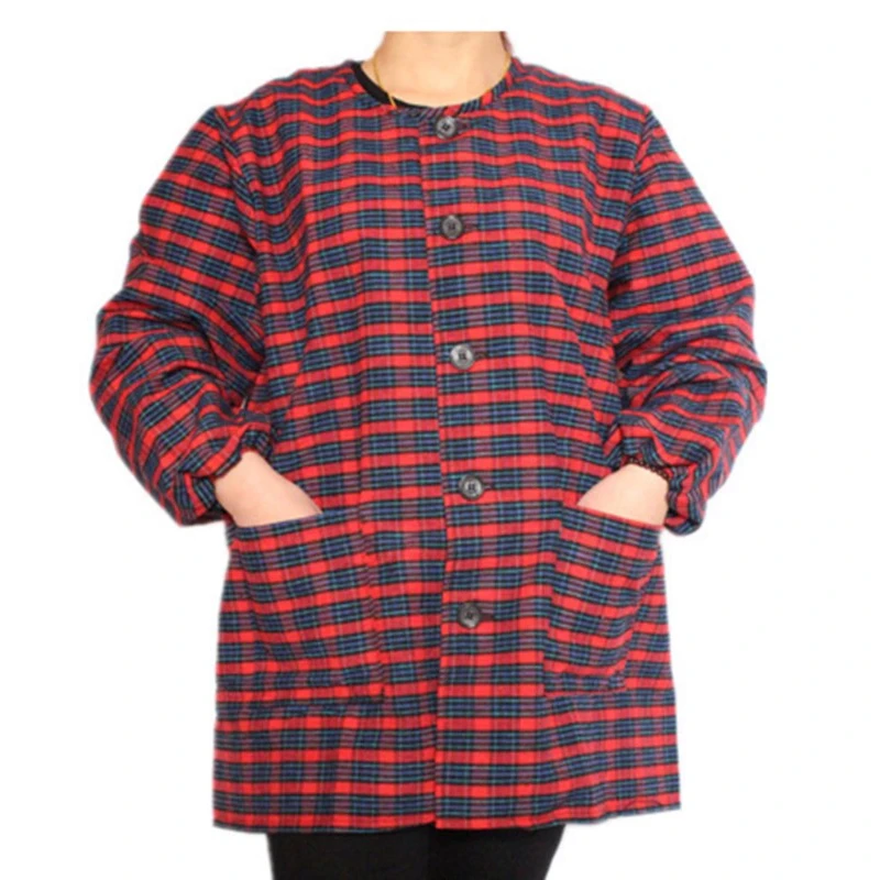 罩衣女居家长袖围裙纽扣上班工作服厨房劳动耐脏好清洗劳保外套