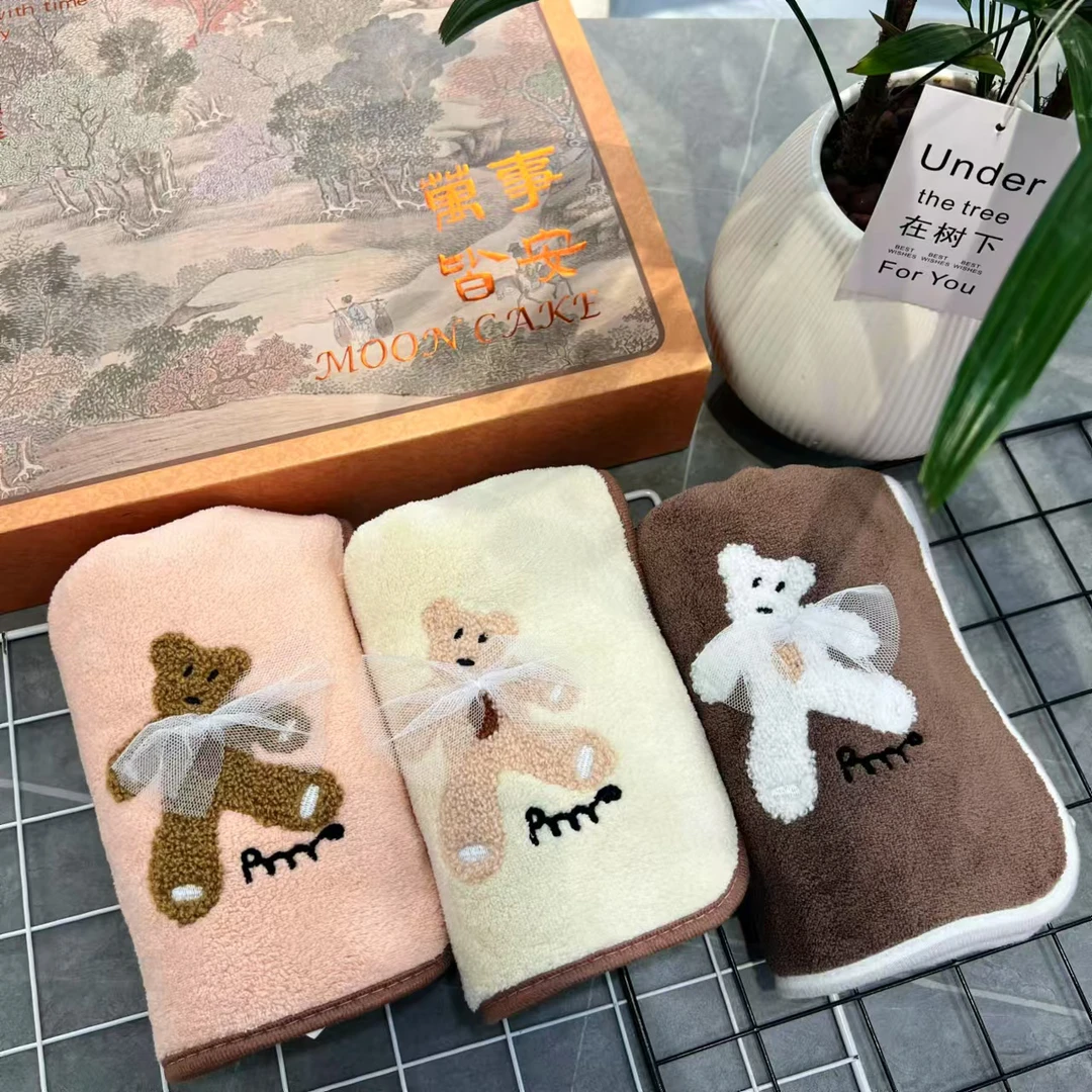 纯棉毛巾柔软情侣成人家用速干条纹加大吸水加厚棉质毛巾可爱狗