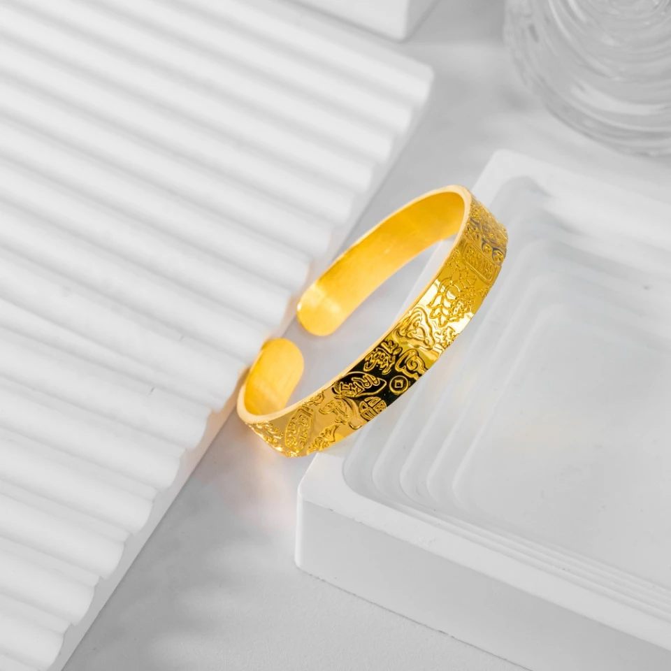 足银手镯 吉言手镯窄版约26克