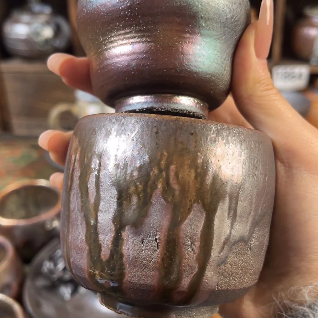 杯彬*?柴烧茶器铁胎壶