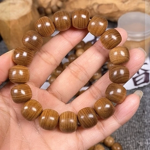 檀香木手串/手链老山檀香黑肉虎纹12/13老型珠沉水