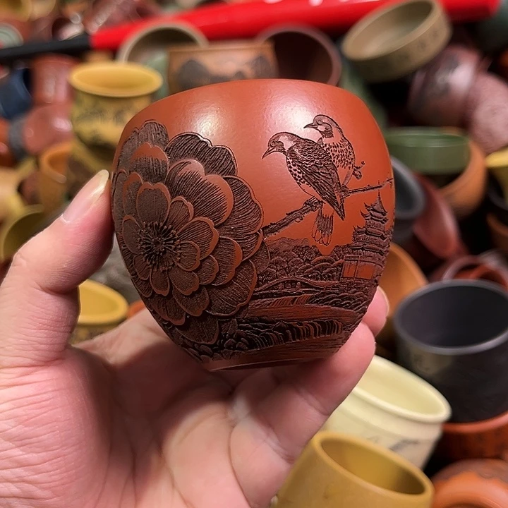 紫砂茶杯全手工紫砂主人杯