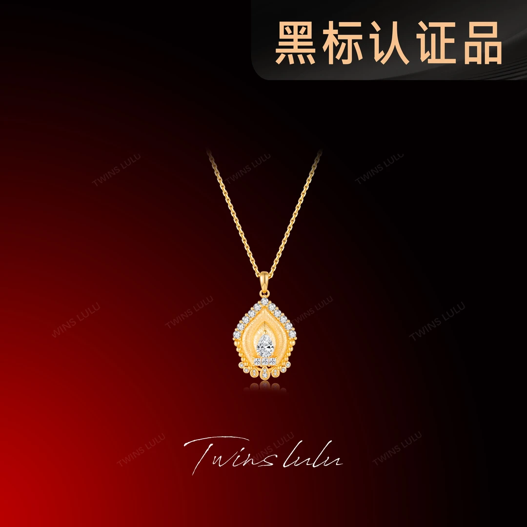 铜合金项链 TWINS LULU 镀k金 【春上新】古法拉丝佛塔项链TSJ9644