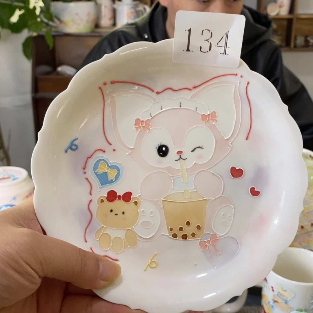 瓷片景德镇釉彩下手绘