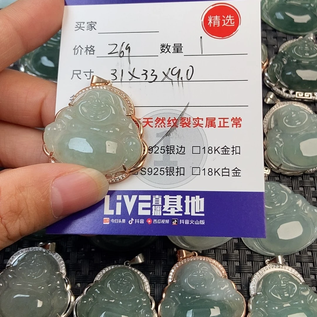翡翠银S925镶嵌颈饰